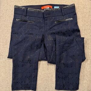 Anthropologie Cartonnier "Charlie" Navy Lace Ankle Pants - 4